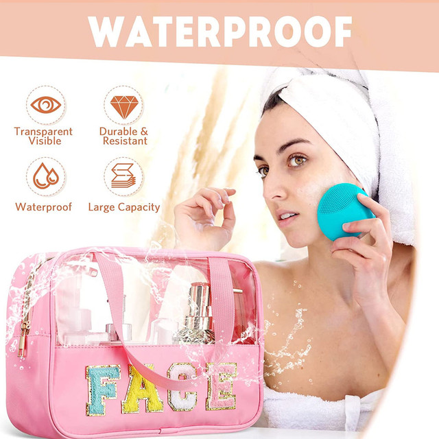 Summer Beach Waterproof PVC Clear Zipper Pouches Tote Bags Toiletry Storage  Bag for Women - AliExpress